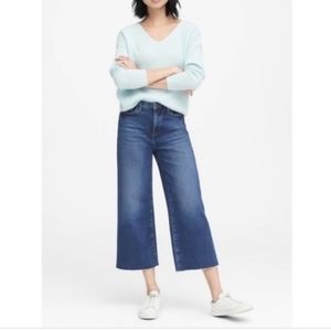 BR high waist wide leg crop jeans